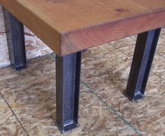 Industrial Desk or Dining Table Legs Heavy Structural Steel Image 1 Bars Tables, Weld Projects, Production Office, Tall Coffee Table, Modern Industrial Coffee Table, Industrial Table Legs, Kitchen Island Dining Table, Steel Table Base, Tall End Tables