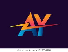 abstract letter logo design with swooish lines and colorful colors, suitable for use on various businesses