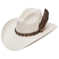 Stetson SSBBOW-954481 Broken Bow 10X Straw Hat Natural Straw Hat For Kentucky Derby And Country Events, Western Straw Hat With Curved Brim, Western Curved Brim Toquilla Straw Hat, Western Toquilla Straw Hat With Curved Brim, White Western Fedora Straw Hat, Western Straw Hat With Short Brim, Curved Brim Toquilla Straw Hat For Western-themed Events, White Western Straw Hat With Short Brim, White Western Style Straw Hat With Short Brim