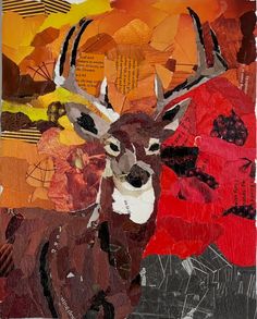 a collage with an image of a deer