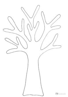 printable tree trunk | Here is the tree outline if anyone wants to cut ...