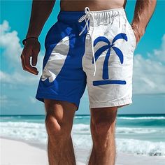 Category:WE-Pants; Season:Summer,All Seasons; Fabric:Polyester; Gender:Men's; Style:Resort Style,Hawaiian,Holiday,Vacation; Elasticity:Micro-elastic; Occasion:Beach,Holiday,Vacation; Fit Type:Relaxed Fit; Function:Comfort,Soft,Breathable,Lightweight; Waistline:Mid Waist; Pattern:Coconut Tree; Design:3D Print,Elastic Waist,Drawstring,with Mesh lining; Pants Type:Swim Shorts,Swim Trunks,Board Shorts; Fly Type:Elasticity,Drawstring; Front page:FF; Listing Date:01/27/2024; Production mode:External procurement; Hips:; Length:; Waist:; Fit US Size:; Fit UK Size:; Fit EU Size:; Pants Length:Short; Print Type:3D Print Hawaiian Shorts, Holiday Beach, Mens Boardshorts, Coconut Tree, Lightweight Shorts, Hawaiian Style, Holiday Vacation, Hawaiian Print, Tree Design