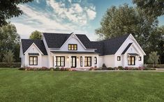 this is an artist's rendering of the farmhouse house plans that are available for purchase