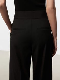 MO&Co. Women's Belt Wide Leg Pants These pants are calling for a slouchy business day. Crafted from well-made fabric, they are shaped with a streamlined straight silhouette with a fully smooth and comfy texture. Feature a wrap and adjustable waistline design to offer a flattering fit, while the pleats and creases on the front add elegance and extra ease to the business vibe. Features : - Relaxed straight leg cut- Wrap style, adjustable waistline design- Pleats and creases on the front Code: MBD2PATT57The back length of size M is 106cmMATERIALS & CARE Material: 66.7% Polyester 31% Viscose 2.3% SpandexPlease put it into a mesh bag to wash.REMINDER: All items are measured manually. Please note that it's reasonable that there might be minor measurement differences (1-2cm) on some items. Stretch High-waisted Pants For Business, Tailored Ankle-length Wide Leg Pants, Tailored Tapered Leg Dress Pants, Versatile Tailored Tapered Leg Dress Pants, Business Casual Ankle-length Pants With Welt Pockets, Sleek Business Bottoms With Belt Loops, Solid Ankle-length Work Pants With Welt Pockets, Wide Leg Elastane Work Pants, Versatile Ankle-length Dress Pants With Welt Pockets