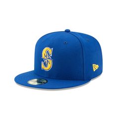 Wear what the players wear! The Seattle Mariners Authentic Collection 59FIFTY Fitted cap features a team color fabrication with an embroidered Mariners logo at the front panels and an embroidered MLB Batterman at the rear. Throwback Baseball Cap For Sports Events, Throwback Fitted Baseball Cap For Sports Events, Throwback Fitted Hat With Flat Brim For Sports Events, Throwback Flat Brim Fitted Hat For Sports Events, Throwback Hats For Baseball Season Sports Events, Throwback Snapback Fitted Hat For Game Day, Throwback Hats For Baseball Season, Throwback Fitted Hat With Flat Brim For Fan Gear, Throwback Fitted Hat With Flat Bill For Fans