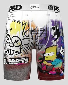 New from The Simpsons x PSD is here. The Bart Bomb briefs include our ultra-comfortable Signature Waist Band, a breathable Micro Mesh pouch, and four-way stretch. The PSD 7" Standard Length Briefs won't roll or ride and were built for everything, from everyday wear to your toughest workouts. | Men's The Simpsons - Bart Bomb Underwear, Size Small - PSD Stretch Boxer Briefs With Letter Print For Streetwear, Stretch Letter Print Boxer Briefs For Streetwear, Summer Sports Micro-elastic Boxer Briefs, Sporty Multicolor Boxer Briefs For Streetwear, Casual Breathable Boxer Briefs For Streetwear, Summer Streetwear Letter Print Boxer Briefs, Sporty Multi-pack Bottoms For Summer, Sporty Summer Bottoms Multi-pack, Mesh Pouch