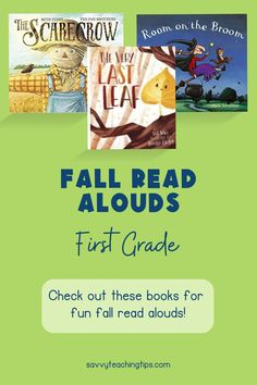 the fall read alouds for first grade students to learn how to read and use them