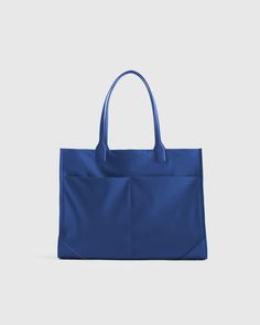 Revive Nylon Large Tote Cool True Winter, Nylon Tote Bag, Recycled Water Bottles, True Winter, Oxford Blue, Leather Totes, Daily Bag, Cool Winter, Women Purse