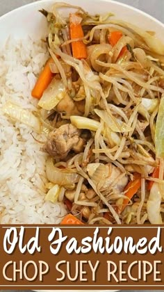 Old fashioned chicken chop suey recip Chop Suey Chicken, Chopped Suey, Chicken Chop Suey Recipe, Chop Suey Recipe Chinese, Chicken Chop Suey, Obie Trice, Chop Suey Recipe, Chicken Chop