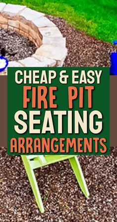 Cheap and Easy Fire Pit Seating Arrangements Diy Seating Around Fire Pit, Firepits Backyard Ideas Rustic, Rental Friendly Fire Pit, Easy Diy Fire Pit Ideas Outdoor Seating, Cheap Outdoor Fire Pit Ideas, Diy Fire Pit Seating Cheap Benches, Diy Backyard Fire Pit Area On A Budget, Fire Pit Layout Ideas, Easy Diy Outdoor Fire Pit Area