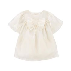 Your little one will be ready for any event in this Baby Girl Carter's Gold Cream Holiday Bow Dress. Click on this BABY ESSENTIALS & APPAREL GUIDE to find everything you need to keep your baby healthy and happy! Your little one will be ready for any event in this Baby Girl Carter's Gold Cream Holiday Bow Dress. Click on this BABY ESSENTIALS & APPAREL GUIDE to find everything you need to keep your baby healthy and happy! FEATURES Short sleeves Button closure at the back Features a gold bow detail Carters Size Chart, Classic Baby Clothes, Preemie Clothes, Baby Girl Shorts, Holiday Bows, Bow Dress, Gold Cream