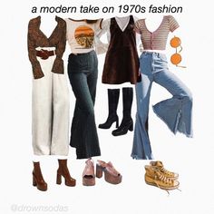 70s Inspired Outfits, Mode Hippie, Goth Outfit, 70s Inspired Fashion, 70s Outfits, Grunge Look, 1970s Fashion, Baggy Pants, Hippie Outfits