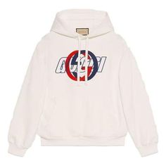 Gucci Cotton Jersey Hooded Sweatshirt 'Off White' 770839-XJGA2-9314 Gucci Long Sleeve Hoodie With Drawstring, Gucci Hoodie With Drawstring And Long Sleeves, Gucci Winter Hoodie With Drawstring Hood, Gucci Hoodie With Drawstring Hood For Fall, Gucci Winter Sweatshirt With Ribbed Cuffs, Gucci Sweatshirt With Ribbed Cuffs For Winter, Winter Gucci Sweatshirt With Ribbed Cuffs, Sporty Gucci Hoodie For Fall, Gucci Sporty Hooded Hoodie