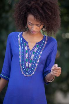 This gorgeous Royal blue Caftan is inspired by South American embroidery And Moroccan vibe a sleeve has matching embroidery for a harmonic look, can be transformed for any occasion from casual to special occasions. The dress is also available in Black - https://www.etsy.com/listing/258850403/ ✥ SIZES ✥ available in: S / M / L / XL ✥ Sizing: The S would fit: bust: 33.5'' (85cm) hips: 37'' (94cm) length: 34'' (86 cm) The M would fit: bust: 35'' (90 cm) hips: 38'' (96 cm) length: 34'' (86 cm) The L Traditional Blue Dress With Geometric Embroidery, Bohemian Long Sleeve Royal Blue Dress, Traditional Blue Tunic Dress, Bohemian Royal Blue Long Sleeve Dress, Royal Blue Long Sleeve Bohemian Dress, Festive Blue Dress With Embroidered Border, Bohemian Blue Dresses With Geometric Embroidery, Blue Bohemian Dress With Geometric Embroidery, Blue Spring Dress With Embroidered Border