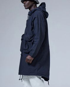 Indigo C/N Anorak – Snow Peak Utility Outerwear With Long Sleeves And Functional Drawstring, Utility Outerwear With Functional Drawstring For Streetwear, Hooded Nylon Parka With Functional Drawstring, Hooded Utility Outerwear With Functional Drawstring, Oversized Cotton Utility Parka, Cotton Utility Jacket With Drawstring Hood For Streetwear, Techwear Outerwear With Functional Drawstring For Fall, Fall Techwear Outerwear With Functional Drawstring, Drawstring Long Sleeve Outerwear For Outdoor Activities