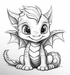 Enjoy Dragon Coloring Pages - Creative Leisure Time Process Emotions, Mom Coloring Pages, Dragon Coloring Pages, Dragon Coloring, Skull Coloring Pages, Dragon Coloring Page, Dark Art Tattoo, Dinosaur Coloring, Adult Coloring Book Pages