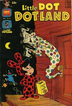 an old comic book with a cartoon character on the cover and a clown holding a bag