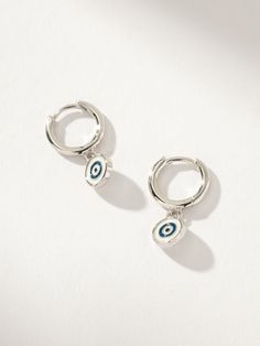 Simple Evil Eye Huggie Earrings | Silver | Product Image | Uncommon James Simple Evil Eye, Uncommon James, Huggie Earrings Silver, Huggie Earrings Gold, Jewelry Staples, Mini Gold, Festival Jewelry, Earrings In Gold, Evil Eye Charm