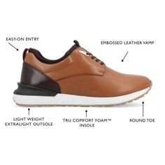 Lace-up the ultimate casual sneaker with the Zach by Thomas & Vine. The ExtraLight outsole, easy-access detailing, and 12 mm Tru Comfort Foam insole will give you the comfort you need to rock any occasion. Genuine leather and a classic round-toe give them a fresh look. With a classic look like this in your closet, you'll always know what to wear. | Thomas & Vine Men's Zach Sneakers, 11.5M Thomas Vines, List Style, Mens Shoes Sneakers, Casual Sneakers, Classic Looks, Easy Access, Vines, What To Wear, Shoes Mens