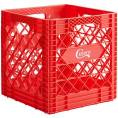 a red crate with the word choice on it