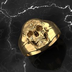 "Amazing Marine Corps Skull Ring with EGA located on the forehead of the skull. Available in sterling silver, 10k or 14k gold *Every ring we design and handcraft is made by a Marine Corps Veteran at our shop in Lakewood, Colorado - Proudly Made in USA. *Amazing Custom Marine Corps Ring made by a USMC Veteran. Officially licensed and approved by the US Marine Corps! *MADE BY A MARINE FOR MARINES! (TM) *These USMC Rings are Solid, bold, powerful and of substantial weight! Durable and Marine Tough! Luxury Skull Ring As Gift, Gold Skull Ring Collectible, Gift Skull Ring With Polished Finish, Skull Ring With Polished Finish As Gift, Gold Skull Shaped Collectible Ring, Classic Skull Ring As Gift, Marine Corps Rings, Lakewood Colorado, Usmc Veteran