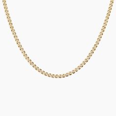 Blake 18 in. Double Curb Chain Necklace - 14K Yellow Gold. Lustrous links overlap in this timeless yet modern chain design that's easily stacked and ready to become your forever staple style. Modern Necklace With Solid Cuban Link Construction, Modern 14k Gold Chain Link Necklace, 14k Gold Cuban Link Chain Necklace, Classic Yellow Gold Cuban Link Necklace With Solid Construction, Classic 14k Gold Cuban Link Necklace With Oval Links, Classic 14k Gold Oval Link Cuban Necklace, Yellow Gold Tarnish-resistant Cuban Link Necklace, Tarnish-resistant Yellow Gold Cuban Link Necklace, Classic Cuban Link Necklace, Tarnish Resistant