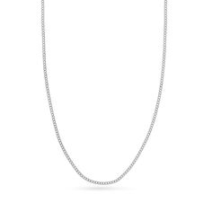 Stylish open curb links boldly join together to form this handsome men's necklace, fashioned in 14K white gold. The 18-inch chain secures in place with a lobster clasp. Jared The Galleria Of Jewelry, Necklace Clasps, Necklace Chain Lengths, Men's Necklace, Necklace Designs, Chains Necklace, Diamond Jewelry, Gold Metal, Gemstone Jewelry