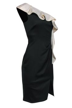 Step out in haute couture style with this stunning cocktail dress from Valentino! Made with a ruffled one shoulder design, this is an elegant and sexy timeless piece that is sure to stun at your next wedding, dinner party or other special event. Slip on some sky high platform pumps and dark tights for a sleek and stellar combo! Size 4 Made in Italy No fabric content, most likely a silk blend Sheath silhouette One shoulder neckline Large ivory ruffled design Side zipper closure Waist 26" Bust 29" Elegant One Shoulder Dress With Ruffles, Elegant One-shoulder Dress With Ruffles For Gala, Elegant One-shoulder Ruched Mini Dress, Formal One-shoulder Evening Dress With Ruffles, Elegant Ruched One-shoulder Dress For Gala, Elegant One Shoulder Ruched Mini Dress, Elegant One Shoulder Ruched Dress For Gala, Formal One Shoulder Dress With Asymmetrical Neckline And Ruffles, Formal One Shoulder Dress With Ruffles And Asymmetrical Neckline