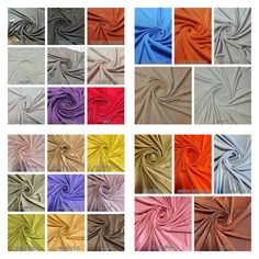 multiple colors of fabric with different patterns