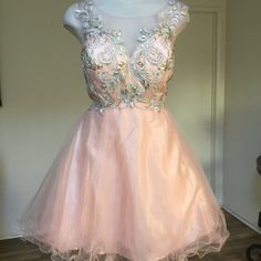 .'Dancing Queen Formal, Short Dress ,Embellished Bodice In Rhinestones & Sequins. ** Sleeveless ** Built-Bra . ** Gown ** Lined ** Zipper Closure On The Left Side. Color: Blush. Size: Xl Jr. Measure Proximity: Bust; 40' In. Waist; 32'.5 In. Length:;34' In. Formal Short Dress, Dancing Queen Dresses, Embellished Shorts, Sleeveless Gown, Color Blush, Dancing Queen, Dress Sleeveless, Short Dress, Mom And Baby