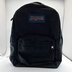 New Jansport Backpack Black 16' X 10' X 5' Red Jansport Backpack, Black Jansport Backpacks, Back To School Things, Black Jansport, Pineapple Backpack, Outfits For The Beach, Jansport Backpacks Big Student, Black Backpack School, Galaxy Backpack