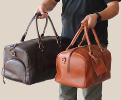 Handmade Item %100 Genuine Leather - Best Quality Oil-Tanned Full Grain Cowhide Leather Leather Duffle Bag, Men Leather Weekend Bag, Personalized Duffel Bag, Leather Holdall Bag, Leather Overnight Bag, Leather Gym Bag for Men, Gift Duffle Bag, Travel Bag, Personalized Groomsmen Gift, Custom Leather Duffle Bag Bag, Leather Personalized Gift, Men Weekend Bag, Father's Day Gift, Birthday Gift, Gift for Him SIZES: XLARGE: 21" x 11" x 11" inches SMALL: 14'' X 10" X 9.5" inches   ( X- Large bag has se Gym Bag For Men, Leather Gym Bag, Fire Accessories, Leather Overnight Bag, Mens Duffle Bag, Mens Weekend Bag, Mens Gym Bag, Leather Holdall, Mens Toiletry Bag