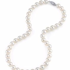 Classic Single Strand Pearl Choker Necklace | AA 7mm Natural White Freshwater Cultured Round Pearls | Best Quality Round - Sherri Bourdage Pearls Chicago Pearl Strands Necklace, Cultured Pearl Necklace, Pearl Choker Necklace, Pearl Strands, Pearl Types, Freshwater Cultured Pearls, Pearl Choker, The Pearl, June Birth Stone