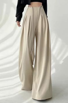 Korean High Waist Wide Pants – Pastel Kitten Dark Tiger, Unique Clothing Stores, Pastel Pants, Gothic Pants, Techwear Fashion, Rash Guard Swimwear, Gothic Grunge, Wide Pants, Unique Outfits