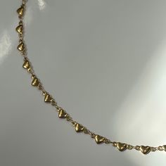 Heart Link Chain Necklace 🤍 Dainty & perfect for everyday wear! 18k gold plated stainless steel heart link chain at the length of your choice! (If you don't see your desired length in the drop down menu, send me a message. I am always happy to customize!) ✨extender added for adjustability!  Hypoallergenic & tarnish resistant 😊 Made with love 🫶 Gold Tarnish Resistant Heart Necklace, Heart Shaped Gold Plated Chain Jewelry, Tarnish Resistant Gold Heart Necklace, Gold Heart Necklace For Everyday, Valentine's Day Heart Necklace With Gold Chain, Everyday Gold Heart Necklace, Valentine's Day Gold Chain Heart Necklace, Valentine's Day Metal Heart Necklace Tarnish Resistant, Gold-tone Heart-shaped Delicate Chain Necklace