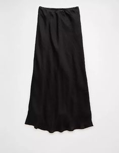 AE High-Waisted Midi Slip Skirt Black Slip Skirt, Ideal Closet, Slip Skirt, Black Slip Ons, Black Skirt, American Eagle Outfitters, Women's Jeans, American Eagle, Women Jeans