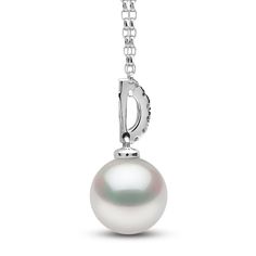 A lustrous freshwater cultured pearl dangles elegantly in this timeless women's pendant necklace. 18K White Gold Diamond accents Freshwater cultured pearl Diamonds embellish the bail to complete the look The 16-inch rolo chain with a 2-inch extender secures in place with a spring ring clasp. From the Yoko London collection Elegant Pearl Pendant Initial Necklace, Elegant Necklace With Pearl And Initial Pendant, Anniversary Necklace With Pearl And Initial Pendant, Elegant Initial Pendant Necklace With Pearl, Anniversary Necklaces With Pearl And Initial Pendant, Elegant Pearl Jewelry With Initial Pendant, Elegant Pearl Initial Pendant Jewelry, Elegant Pearl Necklace With Initial Pendant And Pearl Charm, Elegant Pearl Necklace With Initial Pendant