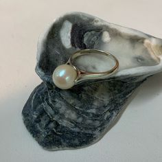 Genuine Pearl Set In 14 Karat White Gold. Beautiful Setting. Size 5. Five. Weight 2.7 Grams. 5 Rings, Pearl Set, Ring Color, 14k White Gold Ring, White Gold Ring, Womens Jewelry Rings, Gold Ring, Womens Sizes, Women Jewelry