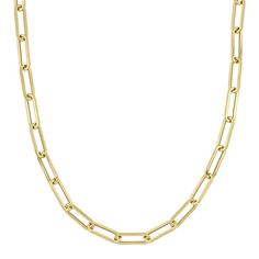 Complete your look with the classic style of this 14k gold polished paper clip chain necklace. Complete your look with the classic style of this 14k gold polished paper clip chain necklace. Nickel free Metal: 14k gold Chain length: 24 in. Total weight: 7.87 g Width: 4.3 mm Packaging: boxed Plating: 14k gold Finish: polished Chain type: link Please note, due to the high value of this item, a signature may be required upon delivery. Size: 24". Color: Multicolor. Gender: male. Age Group: adult. Classic Rectangular Chain Necklace, Classic Paperclip Chain Necklace For Formal Occasions, Classic Formal Paperclip Chain Necklace, Classic Paperclip Chain Necklace, Classic Rectangular Paperclip Bracelet, Classic Link Chain Necklace With Paperclip Detail, Classic Link Chain Necklace With Paperclip Design, Classic Link Chain Necklace With Paperclip Chain, Classic Paperclip Chain Link Necklace