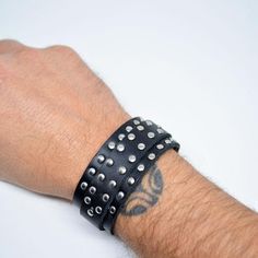 #Studded Mens Leather Bracelet #Adjustable Leather Bracelet Black #Mens Leather Bracelet #Studded Black Bracelet #Wrap Leather Bracelet #Mens Bracelet #Black Leather Bracelets #Studded Leather Wrap Bracelets #Women's Wrap Bracelets #Unisex Leather Bracelets #Black #Leather Jewelry #Hipster Bracelets #Mens Wrap Bracelets – edocollection Black Leather Jewelry, Leather Bracelets For Men, Studded Bracelet, Mens Bracelet Black, Leather Bracers, Bracelets Black, Leather Wrap Bracelets, Black Bracelet, Bracelet Mens