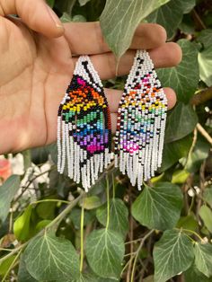 Multicolor Butterfly Charm Earrings, Handmade Multicolor Butterfly Earrings, Multicolor Butterfly Charm Earrings As Gift, Rainbow Dangle Tassel Earrings Gift, Bird Ears, Mismatch Earrings, Mothersday Gift, Fringe Earring, Nature Earrings