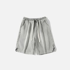 Front view of the grey Casual Solid Sports Denim Shorts in a gray background Spice Girls Outfits, 90s Grunge Style, Comfy Summer Outfits, 90s Y2k Fashion, Y2k Summer Outfits, 90s Hip Hop Fashion, 90s Fashion Grunge, Baby Tees Y2k, School Collection