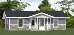 this is an artist's rendering of a two - bedroom, one - story home