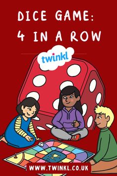 Dice Game: 4 in a Row Dice Addition, Ks1 Maths, 4 In A Row, Addition Games, Learning Games For Kids, Guessing Games, Dice Games, Learning Games, Math Games