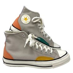 Converse Ctas 70 High Shoes Men’s Size Gray Multi Canvas Skate Sneakers A05122c Brand New With Box No Lid. 100% Authentic! We Could Tell You That It’s The Og Basketball Shoe, Created Over 100 Years Ago. Or That The Design Has Largely Stayed The Same, Because Why Mess With A Good Thing. Or How It Became The Unofficial Sneaker Of All Your Favorite Artists And Musicians, Who Each Made It Their Own. Yeah, We Could Share A Lot Of Stories, But The One That Matters Most Isn’t Oursit’s Yours. It’s How A Retro Converse Canvas Shoes With Rubber Toe Cap, Converse Retro Sneakers With Contrast Sole, Retro Converse Sneakers With Contrast Sole, Retro Lace-up Skate Shoes With Speckled Midsole, Gray Canvas Sneakers With Vulcanized Sole, Gray High-top Sneakers With Gum Sole, Retro Converse Low-top Canvas Shoes, Retro Low-top Converse Canvas Shoes, Retro Converse Canvas Shoes For Streetwear