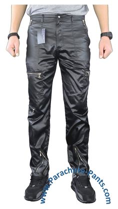 Countdown Black Shiny Nylon Parachute Pants with Steel Zippers Parachute Pants 80s, Break Dancing, Back To The 80s, 80s Theme Party, 80's Party, 80s Theme, Back To The 80's, Zipper Pants, Vintage Boys