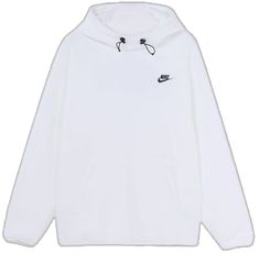 Men's Nike Sportswear Sport Essentials+ Casual Sports Breathable Fleece Pullover Hoodie White DD5014-100 (Men's) White Hoodie Activewear For Winter, White Hoodie With Drawstring For Activewear, White Activewear With Drawstring Hood For Gym, Functional White Hoodie For Sports Season, White Athleisure Activewear With Drawstring Hood, White Long Sleeve Activewear For Light Sports, White Hoodie For Light Sports, White Hooded Activewear For Outdoor, White Sporty Sweatshirt For Light Sports