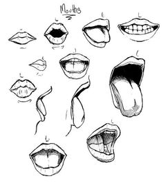 an ipad screen showing the face and mouth shapes for different types of people's mouths