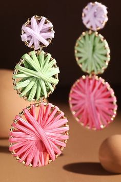 So fun, we just love these earrings!! Lightweight and fresh colors you'll wear them all Summer long! - raffia - 3.5" long Raffia Earrings Diy, Pink Spring Jewelry For Vacation, Pink Jewelry For Spring Vacation, Chic Multicolor Spring Jewelry, Pink Spring Vacation Jewelry, Chic Multicolor Summer Jewelry, Spring Pink Fun Jewelry, Pink Fun Spring Jewelry, Fun Pink Spring Jewelry