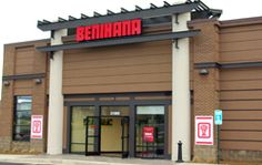 the front entrance to a restaurant called bennana, which is closed for business